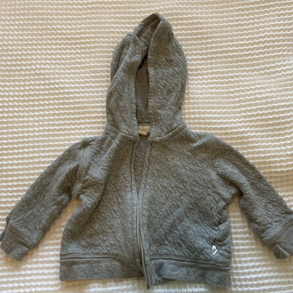 Burt’s Bees Cozy Gray Baby Hoodie
